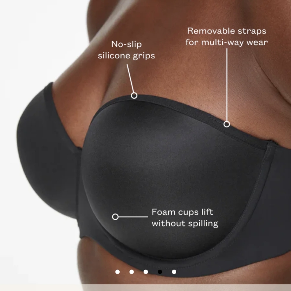 NWT ThirdLove Strapless Convertible Bra, Black, Size 32 C 1/2